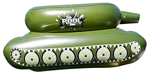 Pool Punisher, aufblasbarer Tank Pool Float Pool Spielzeug, Pool Inflatables Swimming Pool Float, neuer aufblasbarer Wasserstrahl-Schwimmring für Erwachsene, Wasserstrahlauto zum Spielen mit Wasser