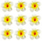 Namzi Frangipani Pflanze, Künstliche Blumen, Hochzeit Dekoration, Seidenblumen, Gefälschte Blumen, künstliche weiße Schaum Plumeria, Petal Hut Kopf DIY Home Wedding Party Dekoration (100Pcs)