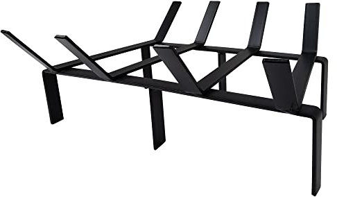 AHUIJ Solide robuste Stahl-Kaminholzroste, Innen-Kamin-Erdkamin-Feuerroste für Holzofen, Kaminholzregal, Kaminholzständer oder Feuerstelle im Freien (18)