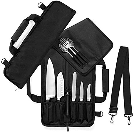 Kochtasche | Durable Besteckträger | Küchenschneidewerkzeug Single Shoulder Messenger Geschirr Aufbewahrungstasche für Köche Huiba