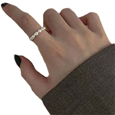 Neue Frauen Natürliche Süßwasserperle Ring Niedlich Stern Herz Bär Zirkonia Anhänger Hand Elastisch Perlen Ringe Schmuck Party Geschenk