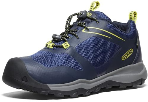 KEEN Unisex-Child Wanduro Low Waterproof Sneakers, Sky Captain/Evening Primrose, 31
