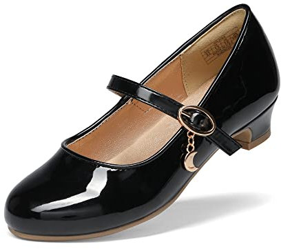 DREAM PAIRS Scarpe Eleganti da Ragazza di Fiori per Ragazze Festa di Nozze,Size 29,Nero,KFL219-E