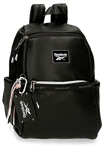 Reebok Tina Mochila Adaptable Tablet 9 Pulgadas Negro 25,5x35x14 cms Piel sintética 12,5L