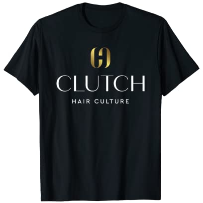 Clutch Hair Culture weißes Logo T-Shirt