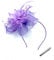 Ladies Beaded Feather Fascinator Clip/Headband Weddings, Races, Royal Ascot (Lilac)