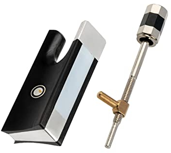 Violine Ersatz Teile 4/4 Größe Geigenbogen Frosch Ebenholz Und Neusilber Schöne Augen Inlay Geigenbogenknöpfe Mit Ösenschrauben
