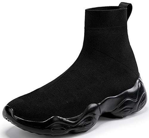 NEWQSING Unisex Scarpe da Ginnastica da Passeggio con Taglio Alto Scarpe Paio Fannullone Comfort Sneakers da Ginnastica in Maglia