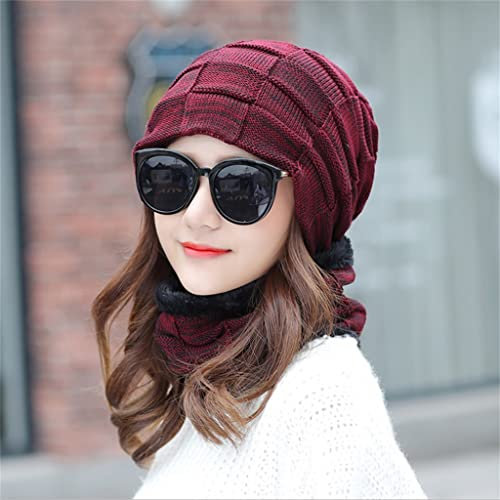 RajoNN Mützen, Skimütze und Schal, kalt, warm, Leder, Wintermütze für Damen und Herren, Strickmütze, Motorhaube, warme Mütze