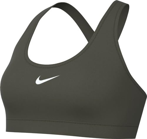 Nike Damen Bra W Nk Swsh LGT SPT Bra, Cargo Khaki/White, DX6817-325, 2XL