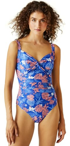 Regatta Womens Sakari Tummy Control Swimming Costume - Oxford Blue - 10