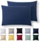 Alreya Kissenbezug 30 x 50 cm (2er Set) - Blau - 100% Jersey Baumwolle - Kissenhülle für Kissen 30x50 cm, Jersey Kopfkissenbezüge, Superweicher Kissenbezüge 30x50 mit Reißverschluss