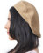 CHARM Baskenmütze Damen Barett Herren Beret Häkelmütze Strickmütze aus 100% Baumwolle Barrett für Sommer & Winter Beige