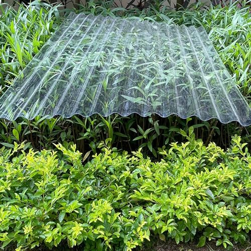 FRP-Wellplatten,Transparente Tageslichtplatten,Isolierende Wellbahn Dachplatten,Wetterfeste Gewächshausplatten,Dachblech für Gerätehaus,Ersatzplatten für Carports,2mm (0.9x2.3m/35x91in,16 Pcs)