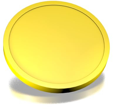 Grand Emballage : CombiCraft jeton de Caddie Vierge en Plastique Format d'un Euro Jaune - 1000 pièces