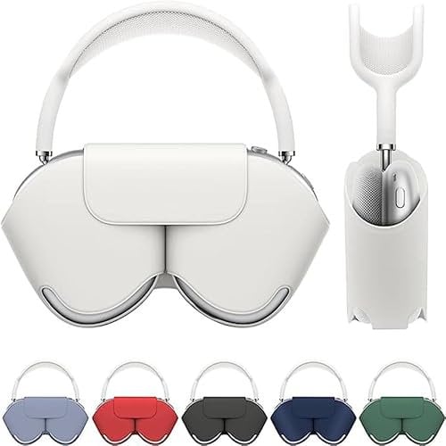 Bouvcka Smart Case Cover for Apple Airpods Max Case, Anti-Scratch Portable Carry Travel Protective Case for Airpods Max Supports Sleep Mode, Headphone Case for Airpod Max (White)