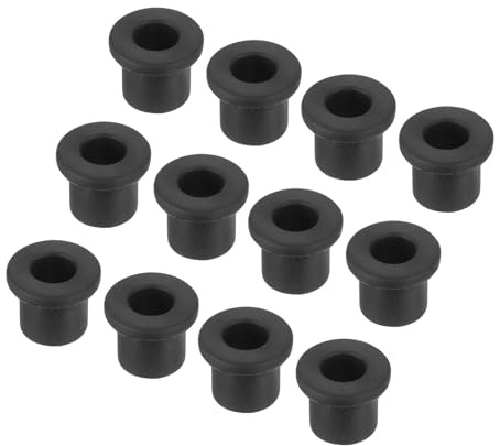 QUARKZMAN 20 Stück Gummitüllen, 10,5mm Dia x 7mm ID x 12mm H Kabeltüllen T-förmige Gummimuffe Rund Durchgangstülle für Kabeldurchführung Kabeltüllen Kabeln Elektrischer Leiter, Schwarz