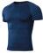 Niksa 1Pack Gym T Shirts Men Compression Shirt Breathable Active Wear Muscle Fit Running Top Quick Dry Base Layers Tights Clothes for Sports, Navy Blue,M