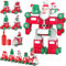 TOYABI Regalos Navideños, 5 en 2 Coche Árbol de Navidad, Coche Muñeco de Nieve, Coche Bota de Navidad Combinados Tren Juguete y Papá Noel Juguetes, Regalo para Niños y Niña 3, 4, 5, 6 7 Años