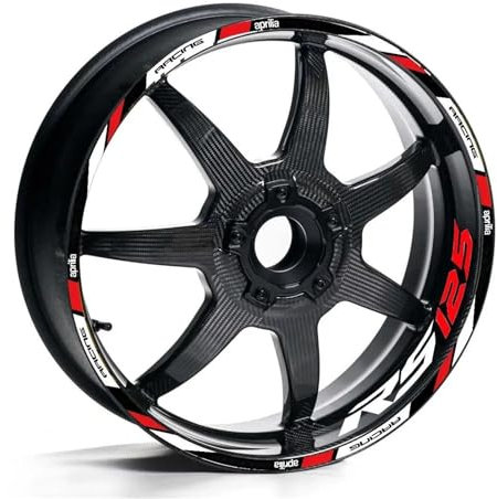 TYSMYXGS Felgenaufkleber 17 Zoll Motorrad-Felgenaufkleber Mit Reflektierendem Aufkleber Für Aprilia RS125 RS 125 Rs125 Streifenaufkleber Felgenstreifenband Radaufkleber(Farbe 2)