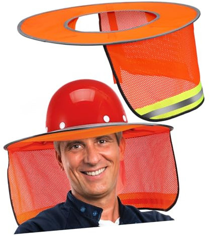 OSALADI 2 STK Schutzhelmvisier Kühlendes Stirnband Bauhut Sonnenschutz Kettensäge Schutzhelm Sonnenschutz Mit Voller Krempe Mütze Schutzhelm Schatten Schutzhelm-krempenschutz Yellow Stoff