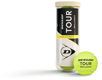DUNLOP Pelota de Tenis Tour Brilliance: para Todas Las Superficies (3 Pelotas)