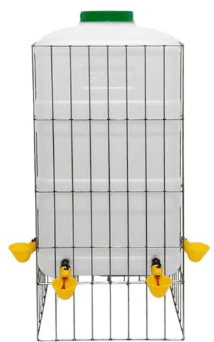 Automatische Hühnertränke 30 Liter - Geflügeltränke mit 4 Trinkschalen - Wasserspender Hühner, Enten und Wachteln – Kontinuierliche Wasserversorgung