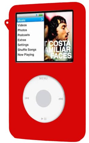 Schutzhülle für Apple iPod Classic 5. / 6. / 7. Generation, Silikon, Gummi, Rot