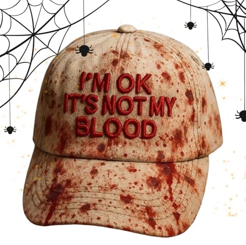 Sucritude Halloween Baseballcap | Unheimliche Unisex Baseball Cap - Verkleidung Party Bühne Performance Foto Cosplay Goth Fest