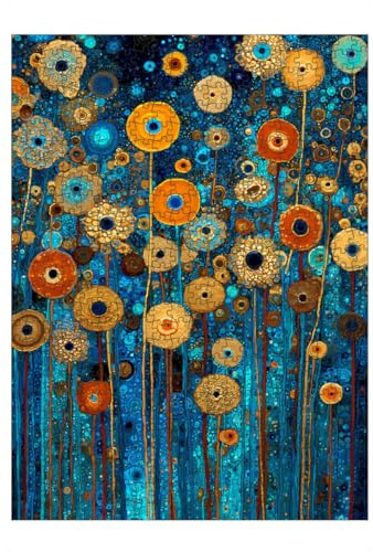 artboxONE-Puzzle L (500 Teile) Natur Blumen Abst. A, Klimt (matart) - Puzzle Blumen Garten Gustav Klimt