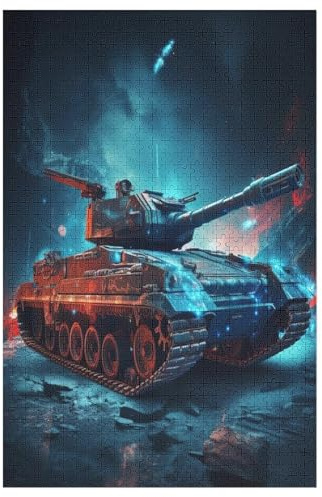 Tank Puzzle 1000 Teile, Holzpuzzle Für Erwachsene Kinder, Impossible Puzzles, GesPhönixlichkeitsspiel Für Die Ganze Familie (78×53cm)