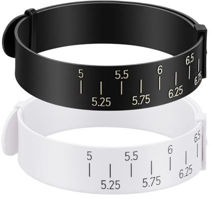 WJIAAA 4pcs Wrist Measuring Tool Set, 5-10inch Wrist Sizer, Bangle Bracelet Sizers, Bracelet Measuring Supply, Adjustable Sizing Tool, Bangles Inches Sizer, Bracelets Size Ruler Jewelry Gauge