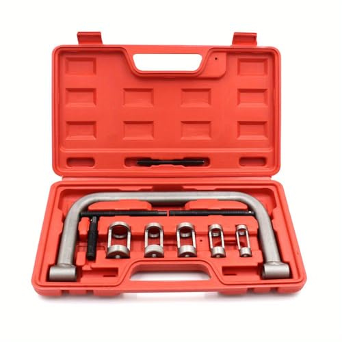 Mautopily 10-teiliges Ventilfederspanner Set, Universal KFZ C-Bügel Werkzeug für Zylinderkopf & Ventilschaftdichtung, Auto & Motorrad Ventilfeder Spannwerkzeug mit 5 Adaptern
