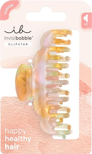invisibobble Haarklammer Damen Pastell – Haarspange mittelgroß Perlmutt Half-Up Banane – Clipstar Pastel Prism elegant – Hair Claw feines Haar verspielter Haarschmuck Alltag Größe M