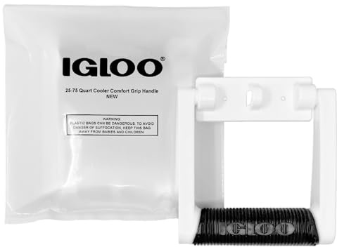 Igloo Premium Comfort Mango de Goma Swing-Up, enfriadores de 25 – 75 Qt (Blanco, cantidad 1)