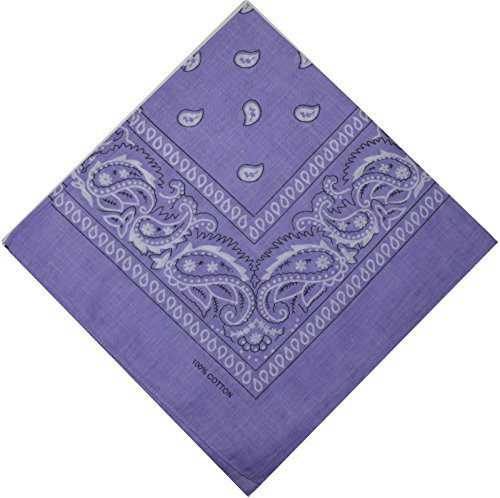 Bandana Halstuch Biker Nikki Tuch Schal Paisley Kopftuch 100% Baumwolle 25 Farben (24er, Lila)