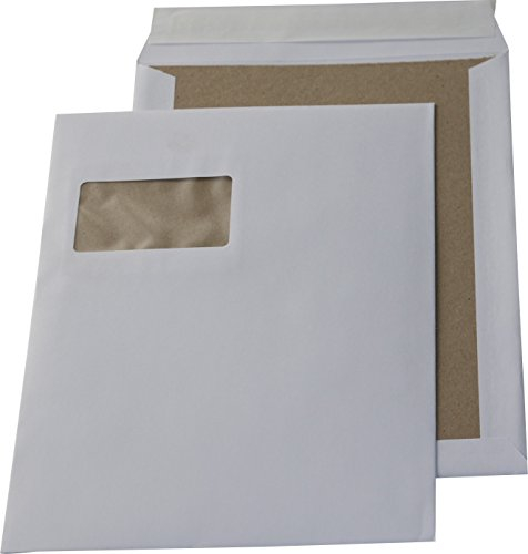 20 St. C4 Papprückwand Versandtaschen weiß mit Fenster 120 gr. Kuvert Haftklebend Briefumschläge HK Briefhüllen
