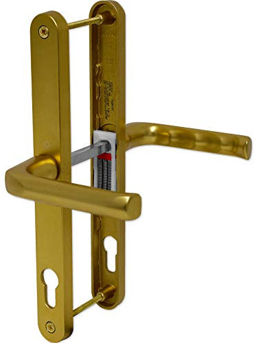 uPVC Door Handle Hoppe London 92PZ 240mm Sprung Double Glazing Pair Gold