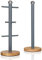 Swan Nordic Slate Grey Kitchen Accessory Set with Mug Tree and Towel Pole, Bamboo Bases, Easy Storage, Soft Matte Finish, STP1012GRYN