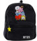 Concept One Mädchen BT21 Line Friends Plüsch Mini Rucksack, Schwarz, One Size