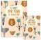 Cozy Racoon U-Heft- und Impfpasshülle mit Personalisierung| 3- teiliges Set |Hochwertige Hülle für Untersuchungsheft und Impfpass Deines Kindes | Design Safari