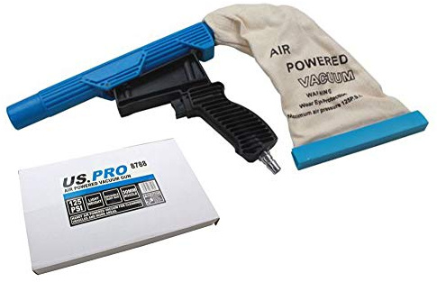 Air Powered Vacuum Gun, 30mm Nozzle with Reusable Dust Bag Cleaner