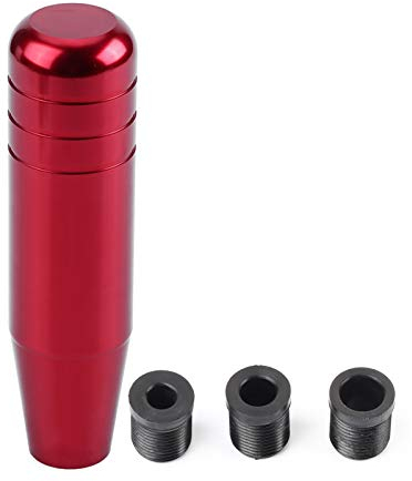 Aramox Universeller Schaltknauf aus Alu-Legierung für Handschaltung, 13cm Rot