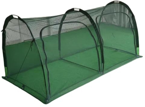 GardenSkill Hühnerstall Kaninchenstall Meerschweinchen Haus Tunnel 200x100cm | Freilaufgehege für Haustiere | Kleintierstall Kleintiergehege für den Garten mit Feinmaschigem Schutznetz | 2 Türen