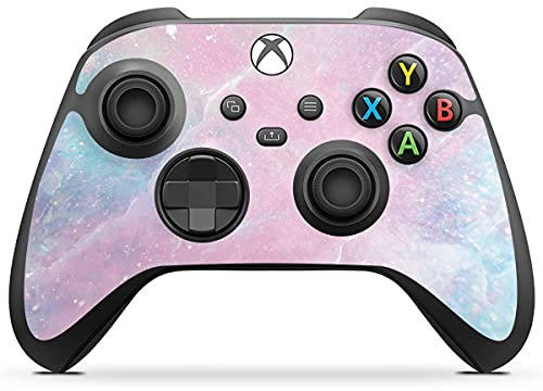 DeinDesign Skin kompatibel mit Microsoft Xbox Series X Controller Folie Sticker Marmor pink Glitzer Look