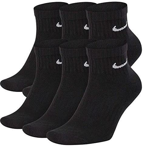 Nike SX7669-010 Everyday Cushioned Socks Men's BLACK/WHITE Size S