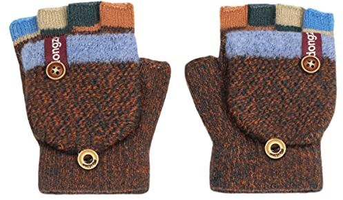 Aohhy Fingerhandschuh Herbst und Winter Kleinkind Warme Handschuhe Fünf Finger Fäustlinge verdicken Patchwork Unisex Fahrradhandschuhe Winterhandschuhe 2-4 Jahre alt, rot