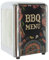 MIJOMA Distributeur de serviettes Porte-serviettes avec logo rétro, env. 14,5 x 10,5 x 9,5 cm, comprend 60 serviettes (menu barbecue)