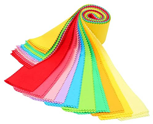 perfeclan Quiltstreifen Jelly /40 Farben Vorgeschnittener Baumwollstoff Bunte Baumwoll-Patchwork-Stoffstreifen zum Aufrollen von Baumwollstoff, 40St
