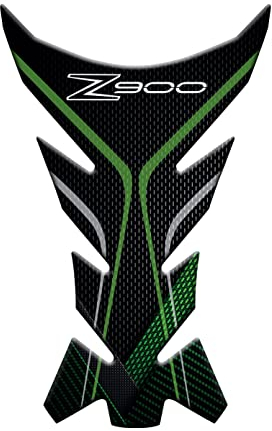 Motorcycle PARASERBATOIO RESINATO ADESIVO EFFETTO 3D, COMPATIBILE con KAWASAKI Z900 (VERDE SCURO)